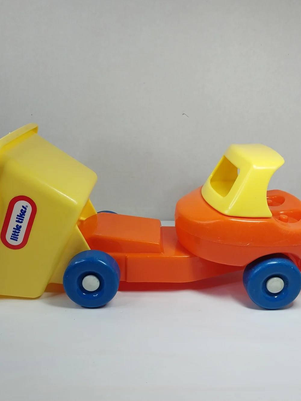 Vintage Retro 80s/90s Little Tikes Toddle Tots Dump Truck Only, Yellow/Orange